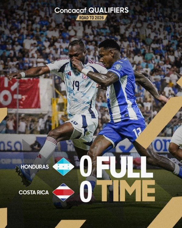世预赛哥斯达黎加0-0闷平洪都拉斯，3轮3分暂列小组第三