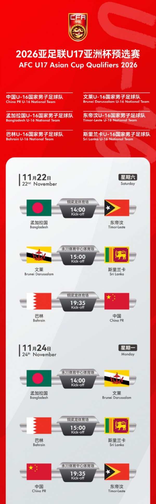 古代足球    报：3胜2负结束10月集训，国少等待11月亚