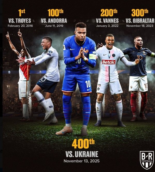 他才26岁！2016年2月20日打进处子球，姆巴佩职业生涯已打进400球